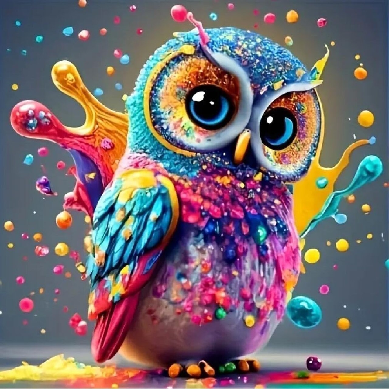 Owl Diamond Painting Kits for Adults, Owl 5D Diamond Art Kits, Full Drill DIY Crafts for Adults Diamond Dots Owl by Number Kits